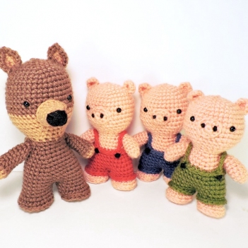 The Three Little Pigs amigurumi pattern by Crochet to Play