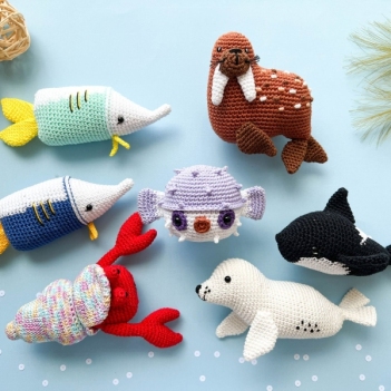 Sea animals, set 3 amigurumi pattern by RNata