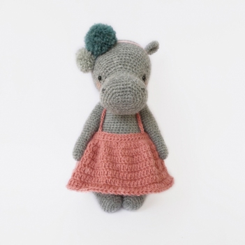Ruby Hippo amigurumi pattern by Jojilie