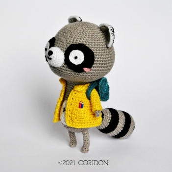 Remy the racoon amigurumi pattern by Happy Coridon