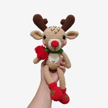 Dasher the reindeer amigurumi pattern by Crochetbykim