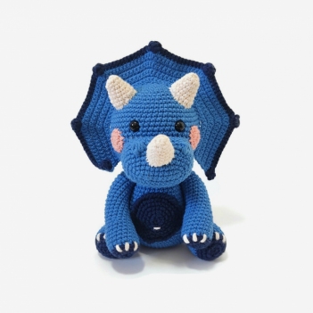 Spikey the Triceratops amigurumi pattern by Crochetbykim