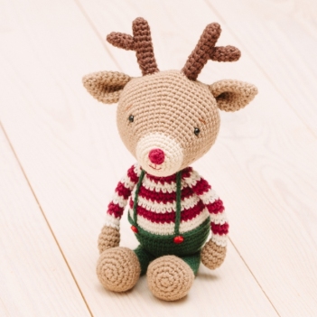 Rudolf the little reindeer amigurumi pattern by Diminu