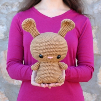 Cuddle-Sized Mocha the Bunny amigurumi pattern by Storyland Amis