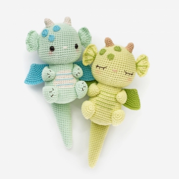 Devon and Devin the dragons amigurumi pattern by Khuc Cay