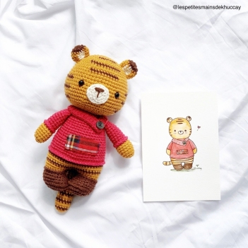 Titou the tiger amigurumi pattern by Khuc Cay