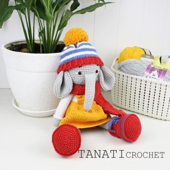 Best friend EMMA the Elephant amigurumi pattern by TANATIcrochet