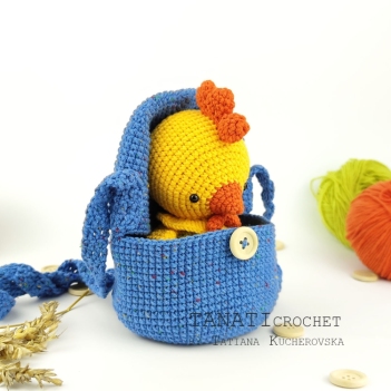 Hatching bag & Rooster amigurumi pattern by TANATIcrochet