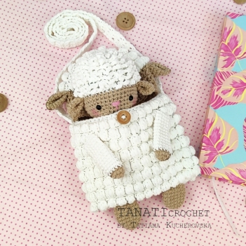 Sleeping bag and toy lamb amigurumi pattern by TANATIcrochet