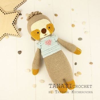 Sloth amigurumi pattern by TANATIcrochet