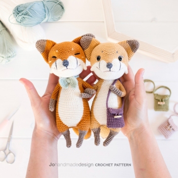 Gingerino & Penny the foxes  amigurumi pattern by Jo handmade design