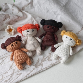 Little dolls amigurumi pattern by KnittedStoryBears