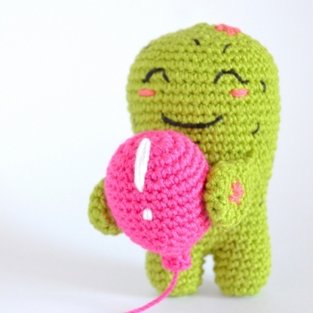 Cactus with Balloon amigurumi pattern by Elisas Crochet