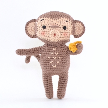 Derek the Monkey amigurumi pattern by Elisas Crochet