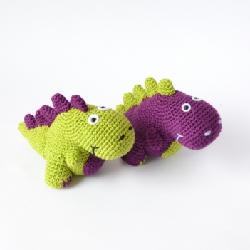 Elvis & Priscilla the Dinos amigurumi pattern by Elisas Crochet