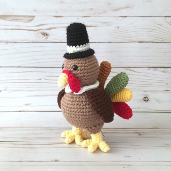 Tom the Pilgrim Turkey amigurumi pattern by Elisas Crochet