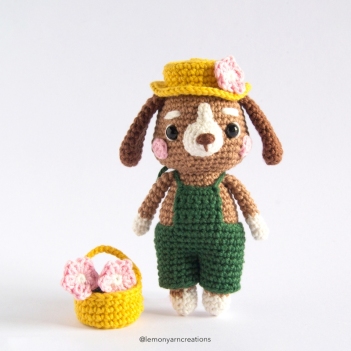 Dewey the Doggy amigurumi pattern by Lemon Yarn Creations