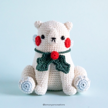 Frost the Polar Bear amigurumi pattern by Lemon Yarn Creations