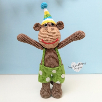 Little monkey Zeb amigurumi pattern by Mrs Milly