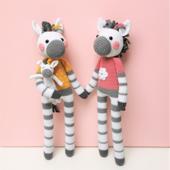 Zara and Ziva the Zebras amigurumi pattern by Mrs Milly