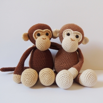 Michel the monkey amigurumi pattern by Poppacrafts