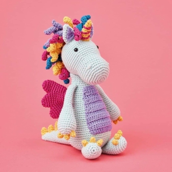 Dolores the Dragicorn amigurumi pattern by KateDusCrochet