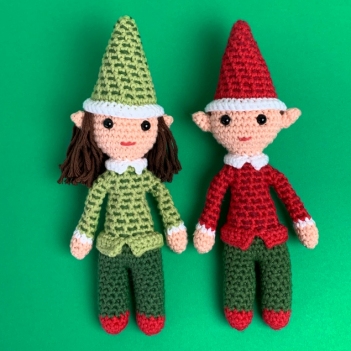 Holly & Robin Elf amigurumi pattern by Make Me Roar