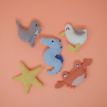 SET: sea animals amigurumi pattern by Ms. Eni