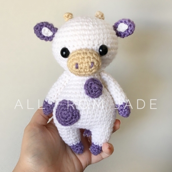 Chloe the Small Cow amigurumi pattern by All From Jade