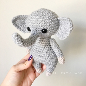 Eliott the Baby Elephant amigurumi pattern by All From Jade