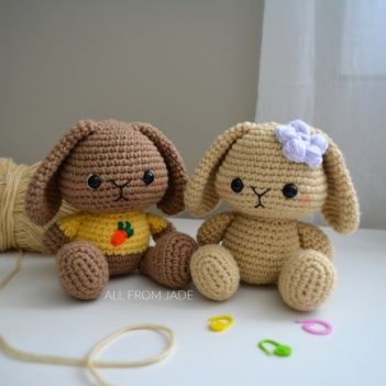 Fanny & Tommy the Bunnies amigurumi pattern by All From Jade