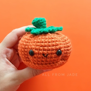 Kin the Pumpkin amigurumi pattern by All From Jade