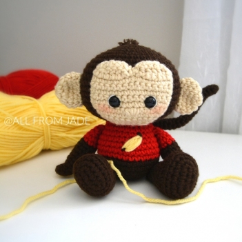 Murry the Monkey amigurumi pattern by All From Jade