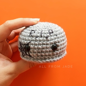 Pierrette the Tombstone amigurumi pattern by All From Jade