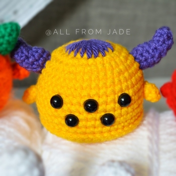 Pride the Mini Monster amigurumi pattern by All From Jade