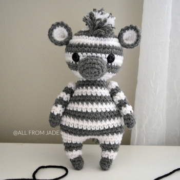 Zoe the Baby Zebra amigurumi pattern by All From Jade