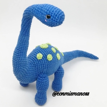 Simon Brontosaurus amigurumi pattern by Conmismanoss