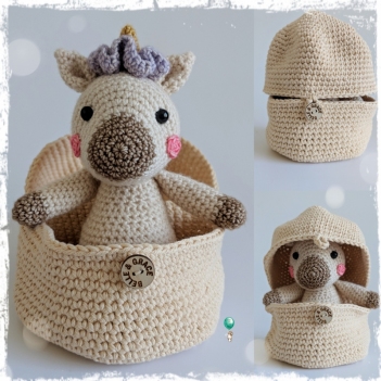 Hatching Unicorn  amigurumi pattern by Belle and Grace Handmade Crochet