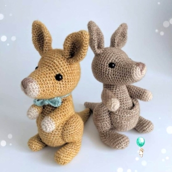 Joey & Joesy the Kangaroo  amigurumi pattern by Belle and Grace Handmade Crochet
