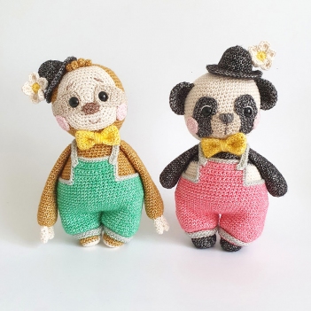 Samson Sloth and Phoebe Panda amigurumi pattern by Belle and Grace Handmade Crochet