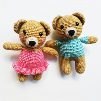 Belle and Bob Bears amigurumi pattern