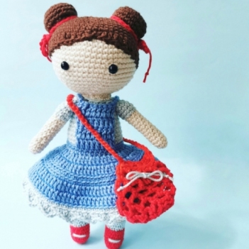 Dot the Little Doll amigurumi pattern by Cara Engwerda