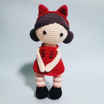 Ebony the Little Doll amigurumi pattern by Cara Engwerda