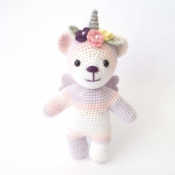 Blossom the Unicorn Bear amigurumi pattern by Smiley Crochet Things