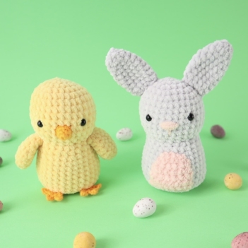 Little Chick and Bunny amigurumi pattern by Smiley Crochet Things