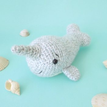 Norbert the Narwhal amigurumi pattern by Smiley Crochet Things