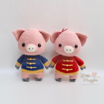 Cha Siu the Pig amigurumi pattern by Little Muggles