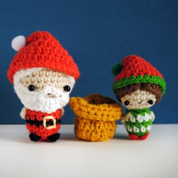 Santa Claus and Elf amigurumi pattern by The Wandering Deer