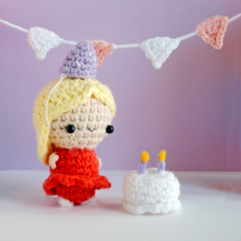 The Birthday Girl amigurumi pattern by The Wandering Deer