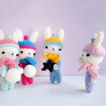 Winter Bunnies amigurumi pattern by The Wandering Deer